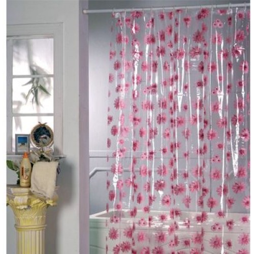 ARTTEC Sprchový záves - 180x200 cm - PVC - pink daisy MSV00600