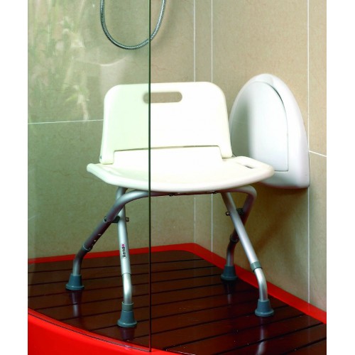 ARTTEC Stolička kúpeľňová s operadlom - ALU + nylon MSV00623