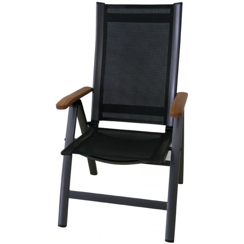 SUN GARDEN ASS COMFORT polohovacie kreslo, antracit / čierna 67/201 SUN GARDEN ASS COMFORT polohovacie kreslo, antracit / čierna 67/201