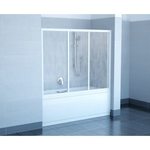 RAVAK SUPERNOVA AVDP3 160 vaňové dvere posuvné trojdielne, white+Transparent 40VS0102Z1