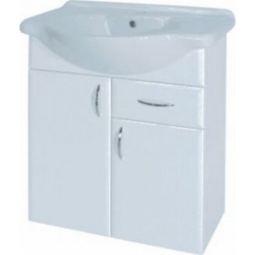 INTEDOOR AZZURRA spodná kúpeľňová skrinka 60 cm, s umývadlom 65 cm, biela AZ65/01