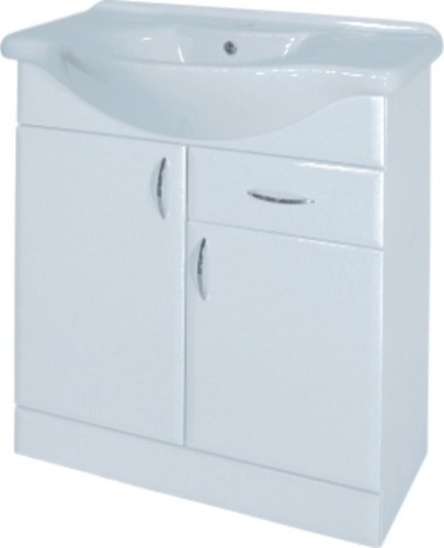 INTEDOOR AZZURRA  spodná kúpeľňová skrinka na sokli s keramickým umývadlom AZ75/63 