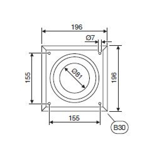Junkers AZB 538 Krycia rozeta priemer 80mm 7719001094 Junkers AZB 538 Krycia rozeta priemer 80mm 7719001094