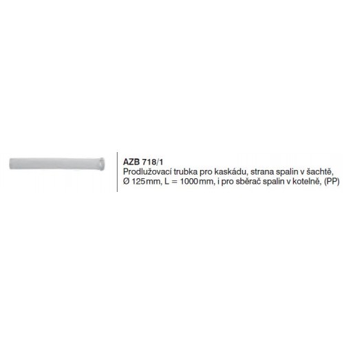 Junkers AZB 718 / 1 Predĺženie 1000mm, priemer 125mm, PP 7719002896