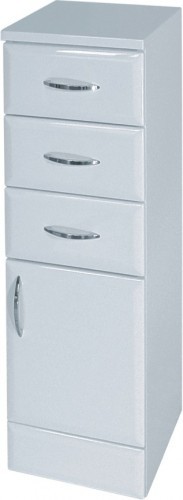 INTEDOOR AZZURRA nízka kúpeľňová skrinka na sokli pravá AZSN30P/63