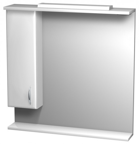 INTEDOOR AZZURRA kúpeľňová zrkadlová stena so skrinkou vľavo a osvetlením AZZS80L/84