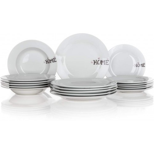 BANQUET Home coll. Súprava tanierov biela, 18ks 60311621 BANQUET Home coll. Súprava tanierov biela, 18ks 60311621