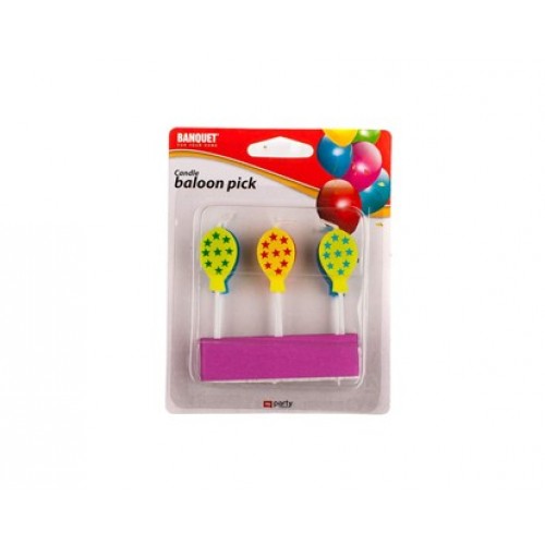 BANQUET Sviečka zápich Balloons 6ks 4430245