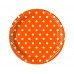 PROCOS Tanier papierový dia 23 cm, 8ks Orange Dots 4483210