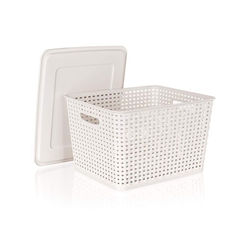 BANQUET Úložný box rattan 10 L s vekom, creamy 5512085 BANQUET Úložný box rattan 10 L s vekom, creamy 5512085