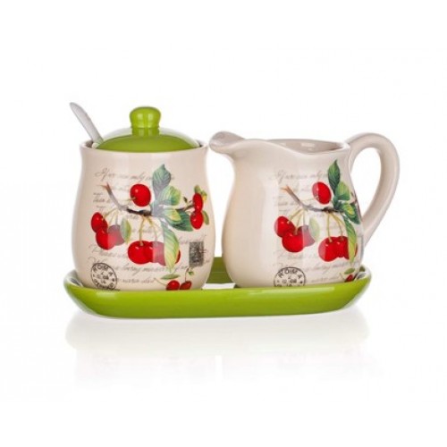 BANQUET 4d set mliečenka s cukorničkou Cherry OK 60ZF1082CH