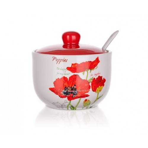 BANQUET Cukornička s lyžičkou Red Poppy OK 60ZF1168RP