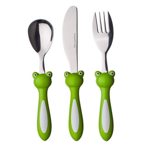 BANQUET Sada detských príborov FROG, 3 ks, s plastovou rukoväťou 41WF1143PCS