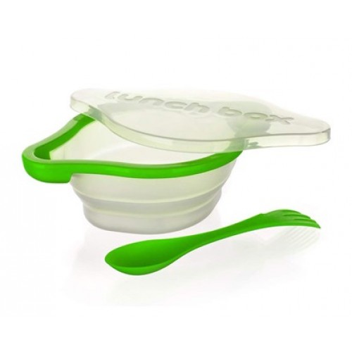 BANQUET Silikónová skladacia miska s príborom Culinaria green 3126620G