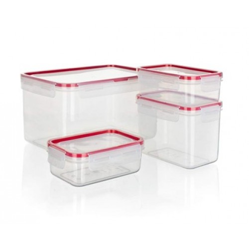 BANQUET 4-dielna sada dóz na potraviny SUPER CLICK červená 55BR1104R