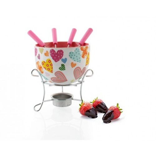 BANQUET 6 dielny fondue set na čokoládu Choco Hearts 17AA1202-A