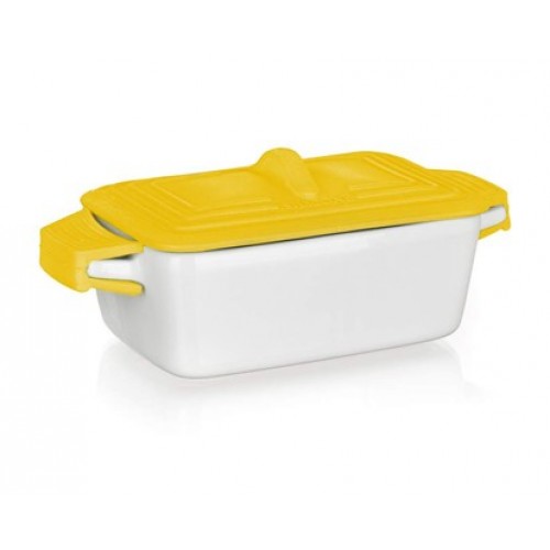 BANQUET Zapékací miska obdĺžnik so silikónovým vekom YELLOW 60338027Y