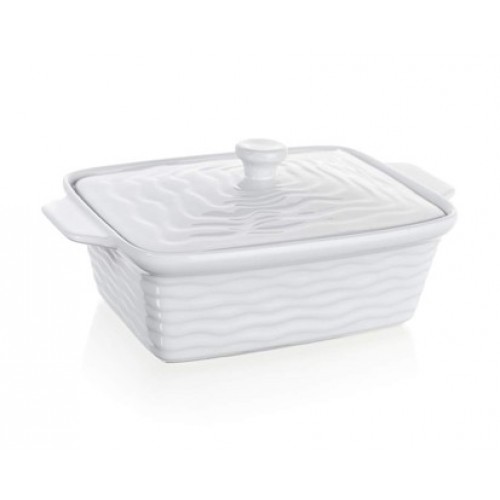 BANQUET Zapekacia forma obdĺžniková s vekom 28x18cm Culinaria White 60ZF09 BANQUET Zapekacia forma obdĺžniková s vekom 28x18cm Culinaria White 60ZF09