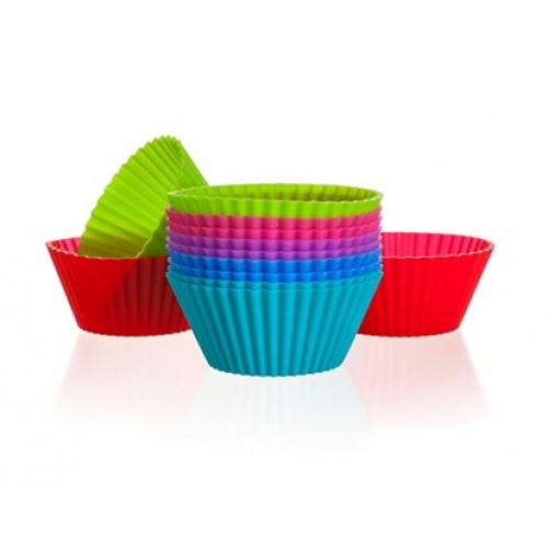 BANQUET Silikónové košíčky 12 ks Muffin Cups o6cm - 3,75cm x 2,7cm Culinaria red 3122012MI