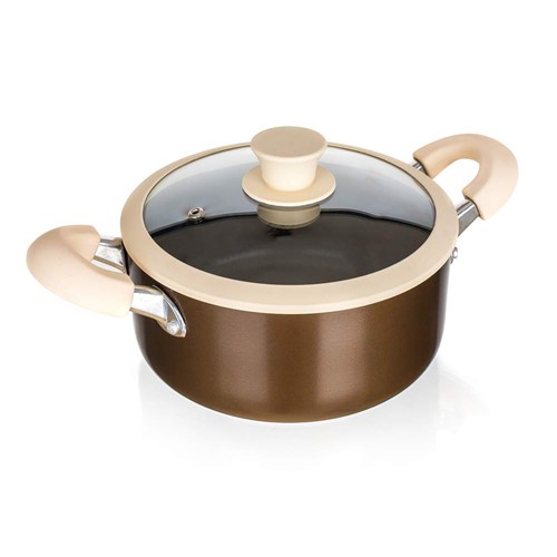 BANQUET CONTRA Hrniec s nepriľnavým povrchom 20 x 9 cm, so sklenenou pokrievkou