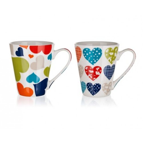 BANQUET Hrnček HEARTS 300ml 60220010 BANQUET Hrnček HEARTS 300ml 60220010