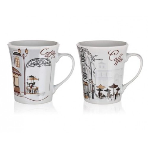 BANQUET Hrnček Cafes 340ml, assorted 60220018 BANQUET Hrnček Cafes 340ml, assorted 60220018