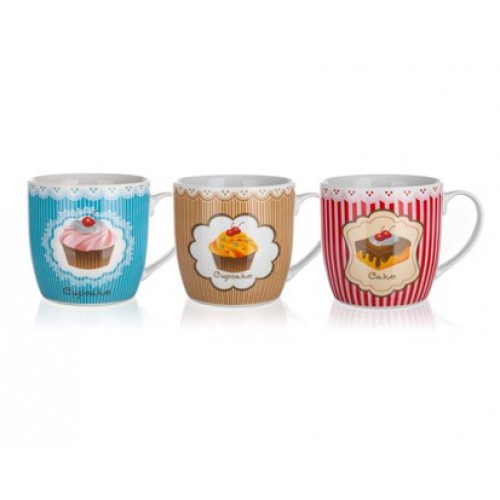 BANQUET Hrnček MUFFINS 340ml, assorted 60220023 BANQUET Hrnček MUFFINS 340ml, assorted 60220023