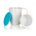 BANQUET Hrnček so sitkom a silikónovým vrchnákom 350ml COLOR PLUS BLUE 60338000B