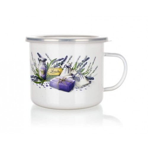 BANQUET Hrnček smalt. 0,9 L Levanduľa 13RMVEG08