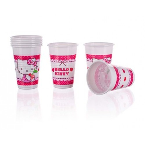 PROCOS Nápojový pohárik 200 ml, 8 KS Hello Kitty 4481793