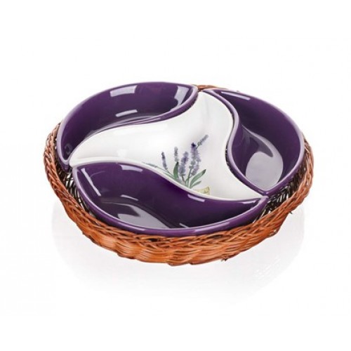BANQUET LAVENDER Misa v košíku 23 cm, 4 diely 601556LAV BANQUET LAVENDER Misa v košíku 23 cm, 4 diely 601556LAV