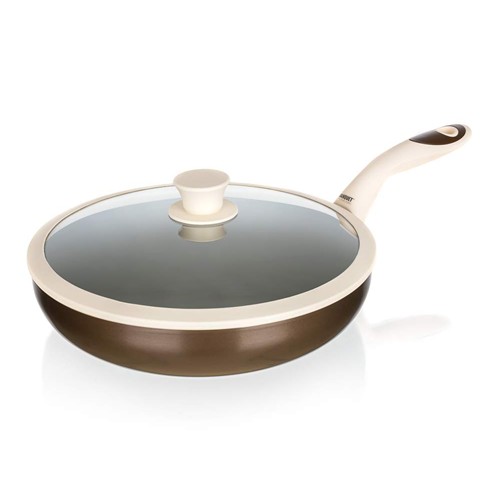 BANQUET CONTRA Panvica WOK s nepriľnavým povrchom 28 x 8 cm, so sklenenou pokrievkou, indu BANQUET CONTRA Panvica WOK s nepriľnavým povrchom 28 x 8 cm, so sklenenou pokrievkou, indu