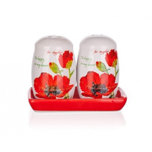 BANQUET Soľnička s koreničkou Red Poppy OK 60ZF1902RP BANQUET Soľnička s koreničkou Red Poppy OK 60ZF1902RP