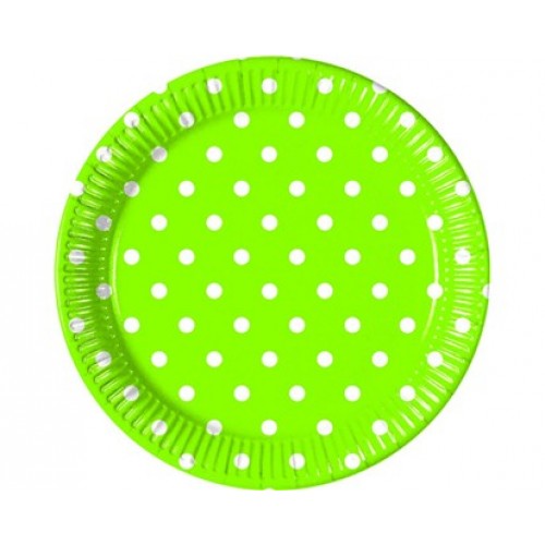 PROCOS Tanier papierový dia 23 cm, 8ks Green Dots 4483204 PROCOS Tanier papierový dia 23 cm, 8ks Green Dots 4483204