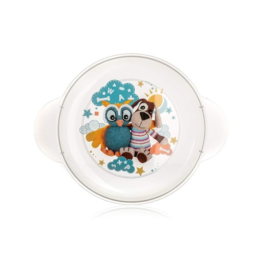 BANQUET Detský plastový plytký tanier 234x183x24 mm, motív: Owl 55DPL4KDSOWL BANQUET Detský plastový plytký tanier 234x183x24 mm, motív: Owl 55DPL4KDSOWL