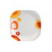 BANQUET Tanier plytký square 28cm RED BUBBLE 60112709R