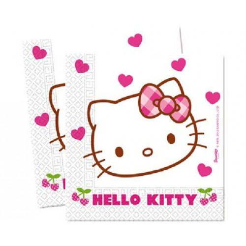 PROCOS Obrúsky 2-vrstvové 33x33 cm, 20 KS Hello Kitty 4481794 PROCOS Obrúsky 2-vrstvové 33x33 cm, 20 KS Hello Kitty 4481794