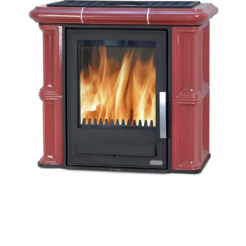 ABX Bavaria L Kachľové pece na drevo s lit. vložkou, teplovodné, liatinový sokel, picasso