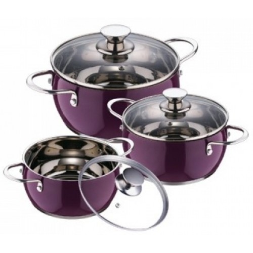 BERGNER Riad nerez PURPLE, sada 6 ks, fialová, bg-6266PR BERGNER Riad nerez PURPLE, sada 6 ks, fialová, bg-6266PR
