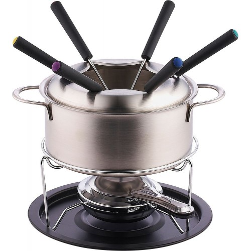 BERGNER Fondue čokoládové, sada 11 ks, nerez, strieborno-čierne, KH-6168