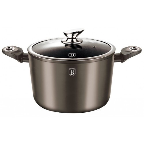 BERLINGERHAUS Carbon Metallic Line hrniec s pokrievkou 24 cm, šedá BH-1247