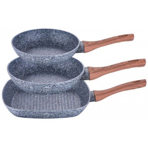 BERLINGERHAUS Forest Line sada panvíc 3 ks 20 cm, 24 cm, gril 28 cm BH-1215