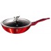 BERLINGERHAUS Burgundy Metallic Line panvica Wok s pokrievkou 28 cm, červená BH-1265