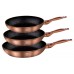 BERLINGERHAUS Copper Metallic Line Panvica s mramorovým povrchom 3 ks BH-1278