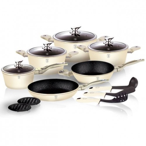 BERLINGERHAUS Cream Metallic Line Sada hrncov 15 ks BH-1225 BERLINGERHAUS Cream Metallic Line Sada hrncov 15 ks BH-1225