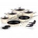 BERLINGERHAUS Cream Metallic Line Sada hrncov 15 ks BH-1225