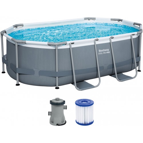 BESTWAY Power Steel Bazénový set 305 x 200 x 84 cm, kartušová filtrácia 5614A
