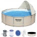 BESTWAY Power Steel Bazénový set 396 x 107 cm, kartušová filtrácia 5614V
