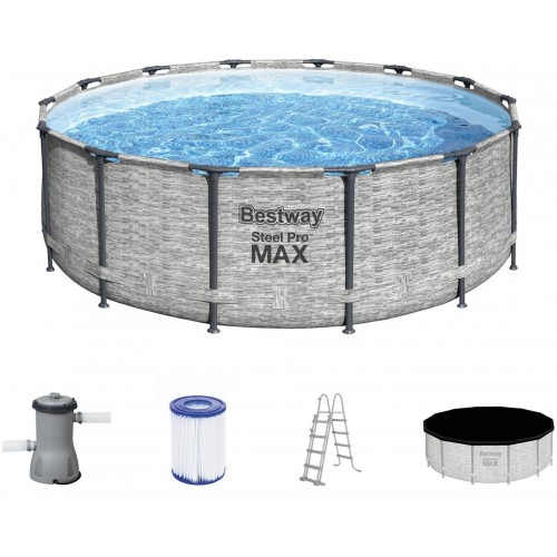 BESTWAY Steel Pro Max Bazén 427 x 122 cm, kartušová filtrácia 5619D