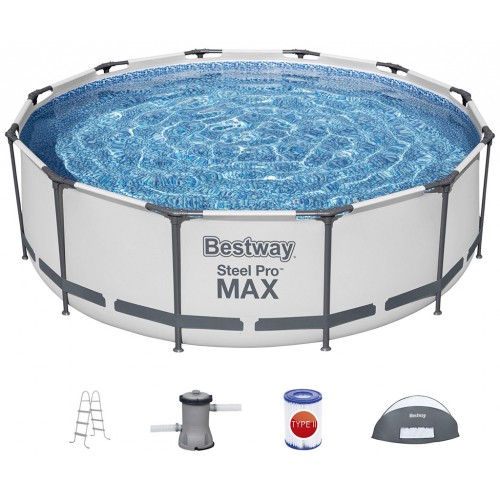 BESTWAY Steel Pro Max Bazénový set 366 x 100 cm, kartušová filtrácia + zastrešenie 5619N